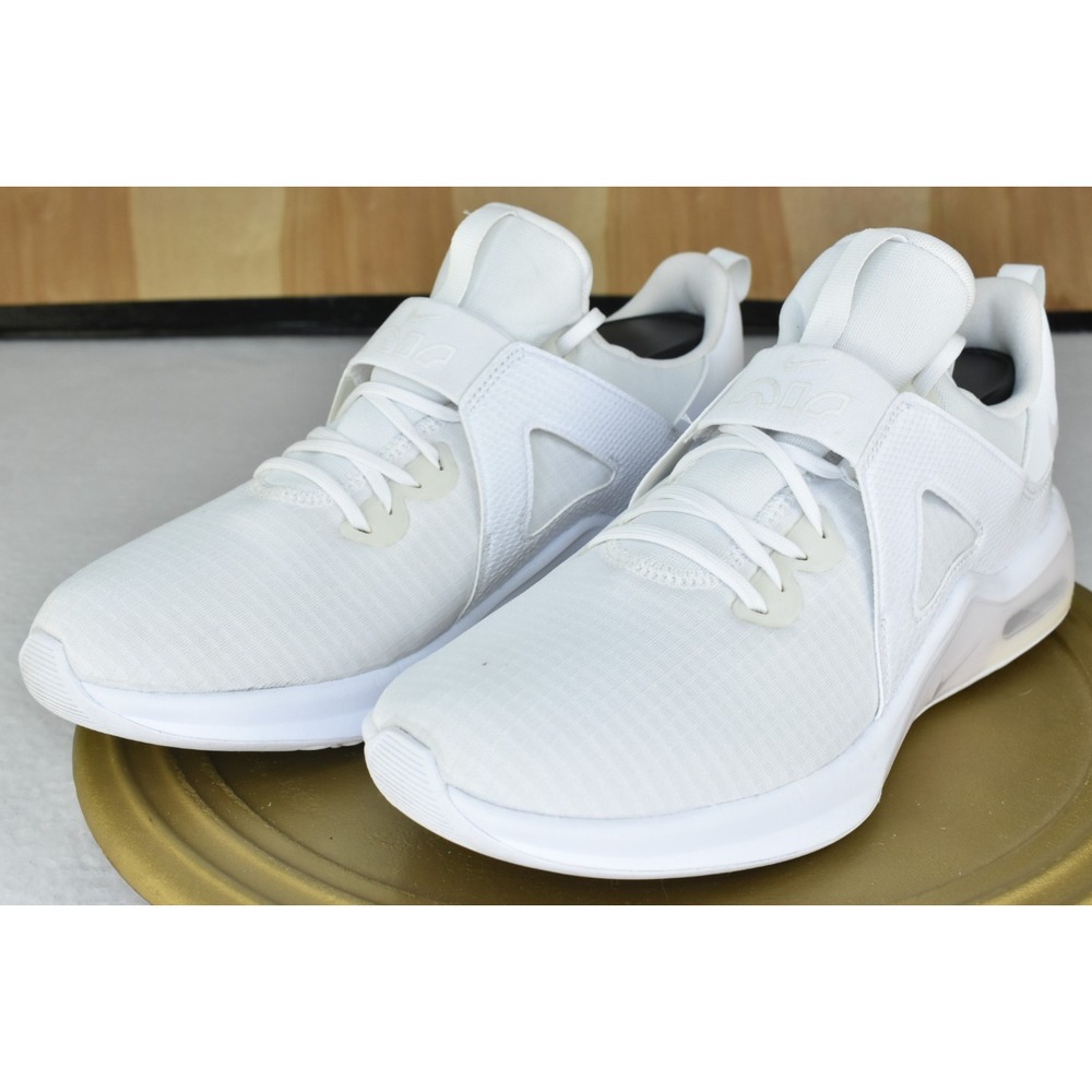 Nike Air Max Bella TR 5 Premium Women Shoes Size 9.5 Triple White Sneakers